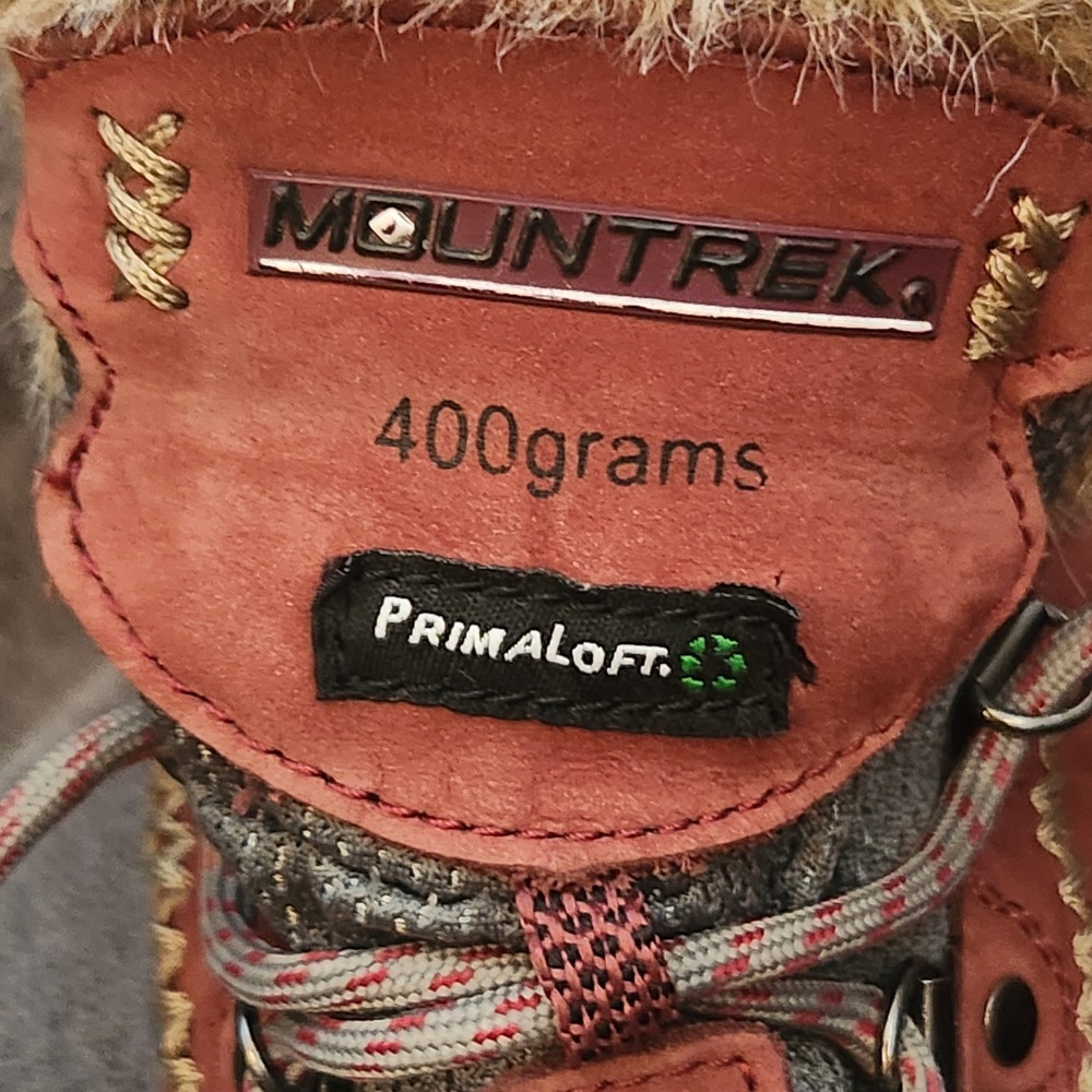 Mountrek Brook Path NWOT Mid Hiking Boots Women 8.5W Red Excellent (Primaloft) - Picture 10 of 14